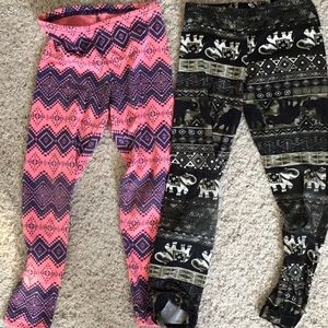 Bundle 2 pair girls leggings